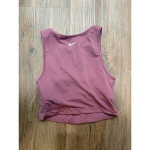 Nike Pro Dri Fit Cropped Tank Top Dusty Rose Athletic Workout XS